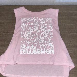 Lululemon pink crop top